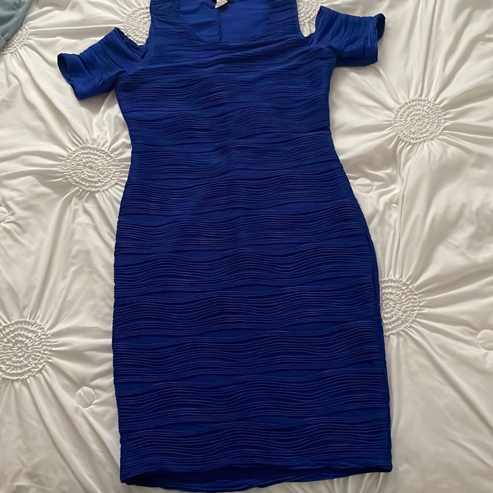 Double click royal blue body con dress